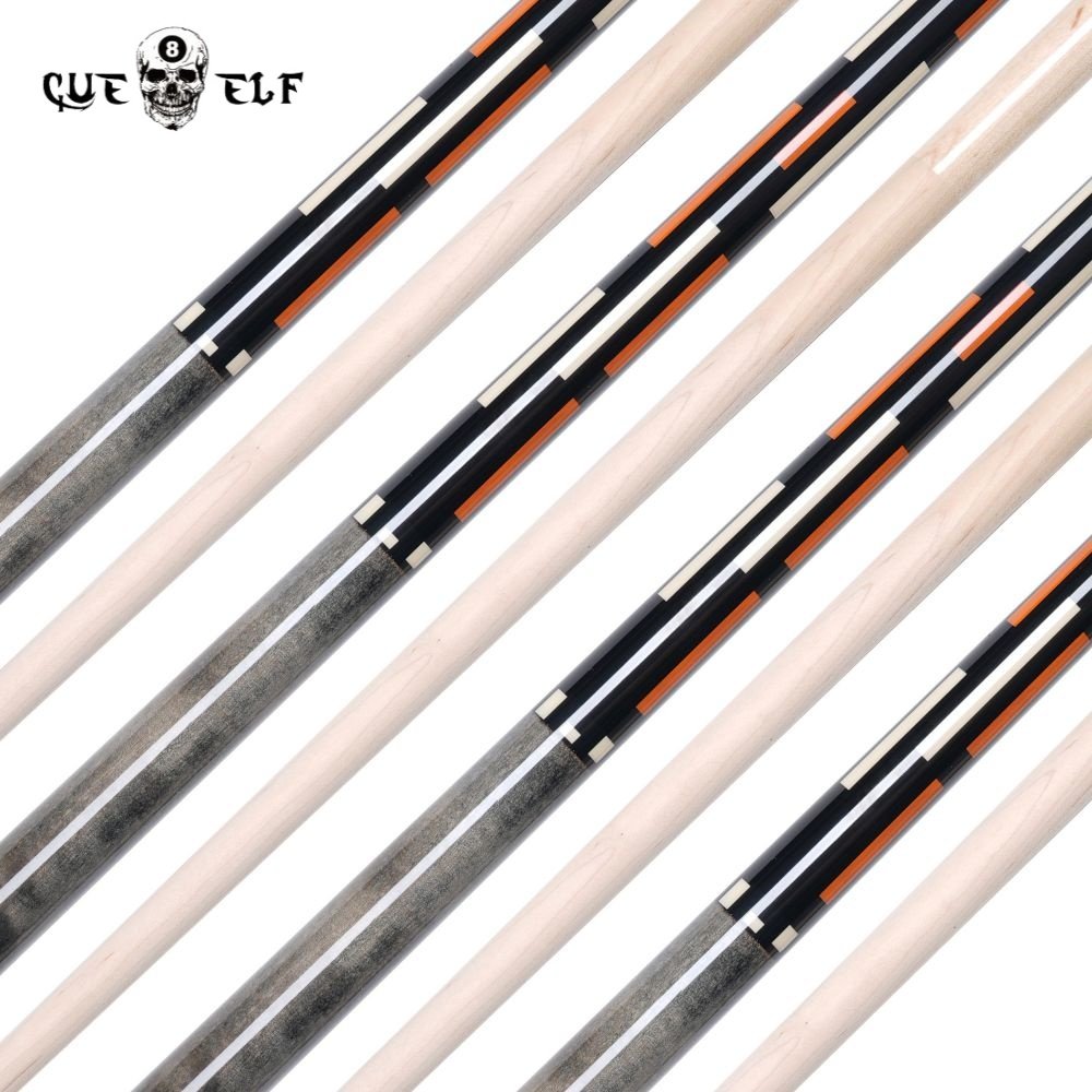 CUEELF Smooth Hard Maple Shaft Creative Carom Pool Cue Sticks High Grade Sticker Pool Cue 12mm Tip Size