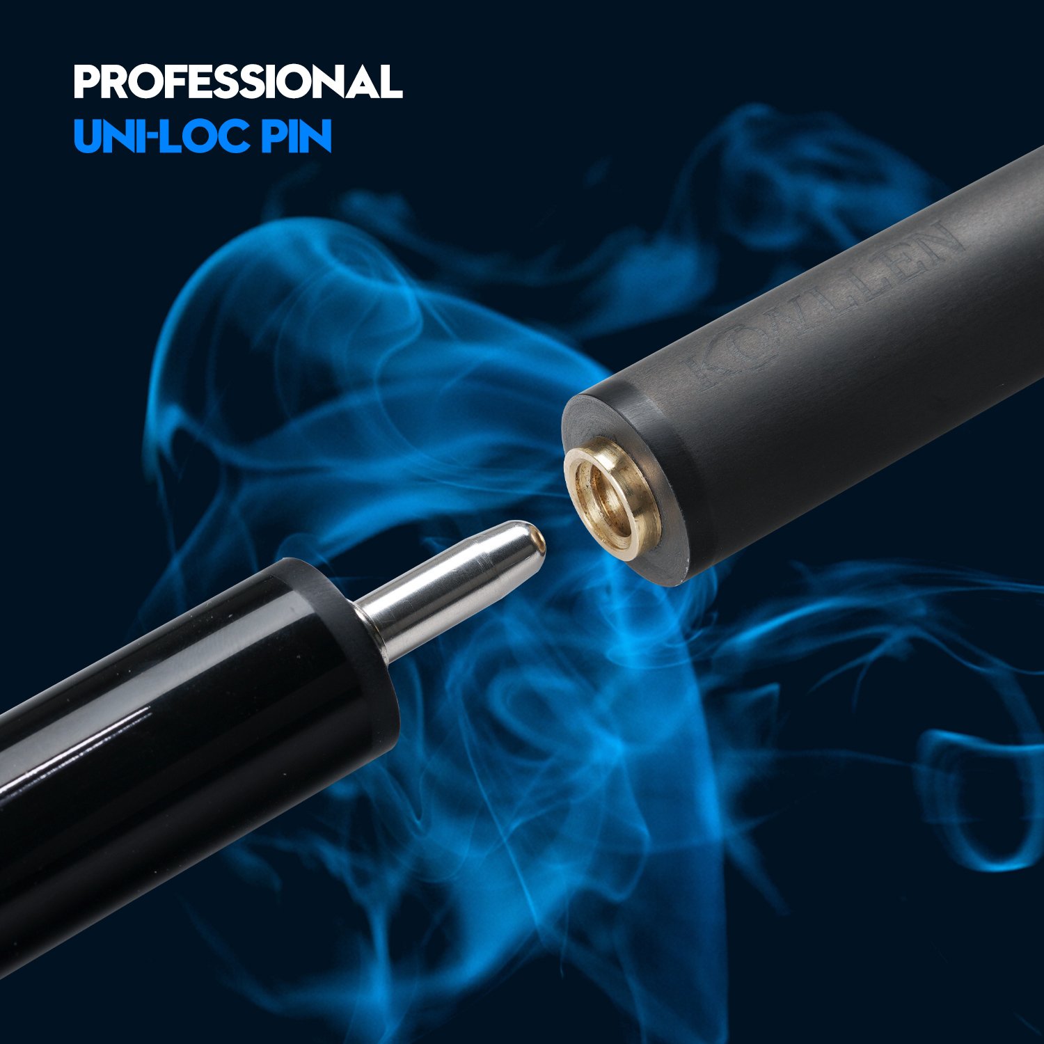 KONLLEN Jump Cue Carbon Fiber 3-Piece Set Jump Cue Pool Cue 12.9mm