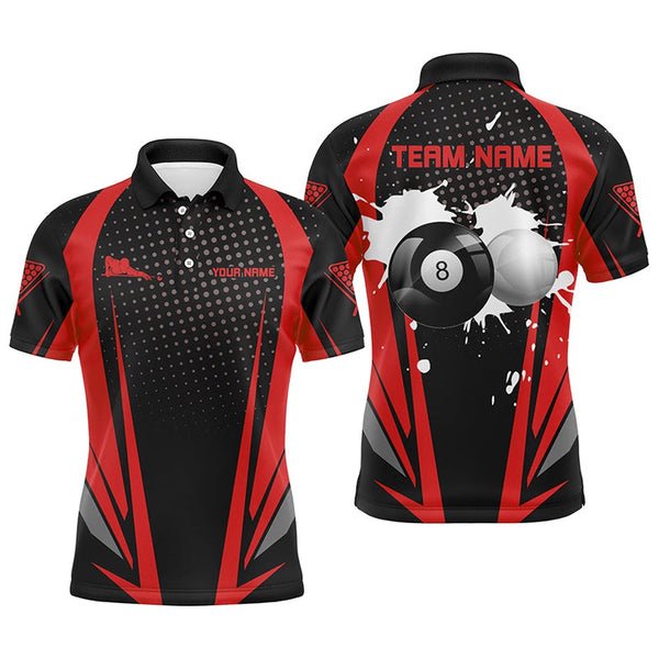 Snooker Pool Billiards Shirt 8 Ball Mens high quality Polo Shirts For Playing Pool Shirts Billiards Tshirts