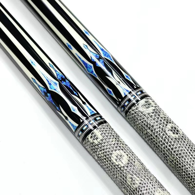 TQG-83 Handmade Ash Carbon Fiber 12.5mm 1/2 Snooker Cue Stick High Quality Pool Billiard Ebony Ash Wood Butt Sleeve 9mm Tip Sale