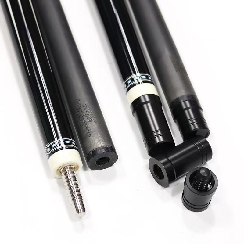 TQG-83 Handmade Ash Carbon Fiber 12.5mm 1/2 Snooker Cue Stick High Quality Pool Billiard Ebony Ash Wood Butt Sleeve 9mm Tip Sale