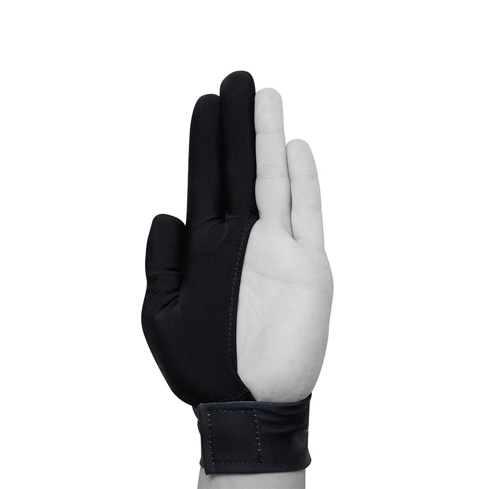 Blue Color with Sublimation Billiards Sports Gloves Non Slip Pad 3 Fingers Pool Cue Snooker Gloves For Left or Right Hand
