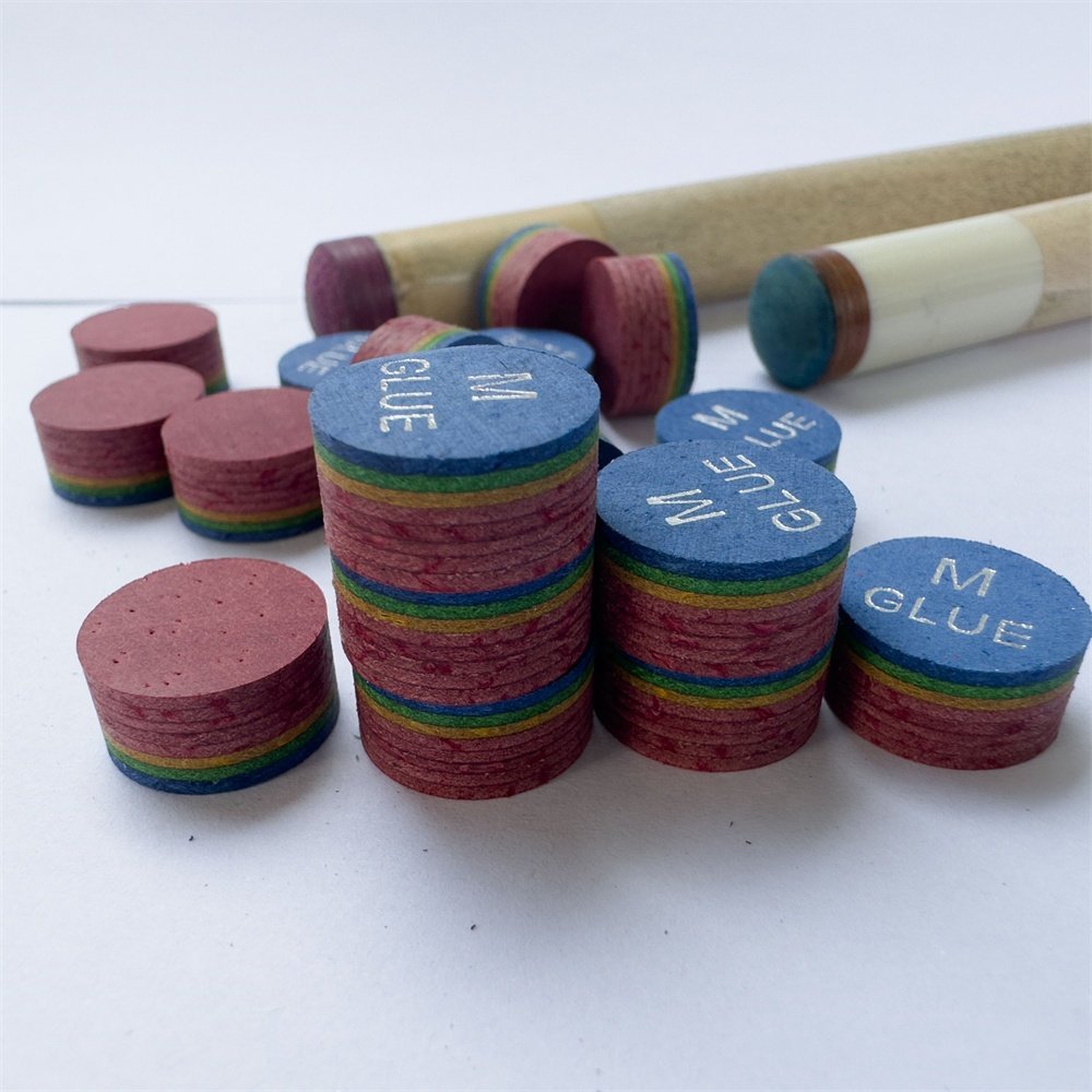 Cheap Rainbow colors 9-14mm 6 layers Billiard / Pool / Snooker Cue Tip for Billiard Cue Sticks
