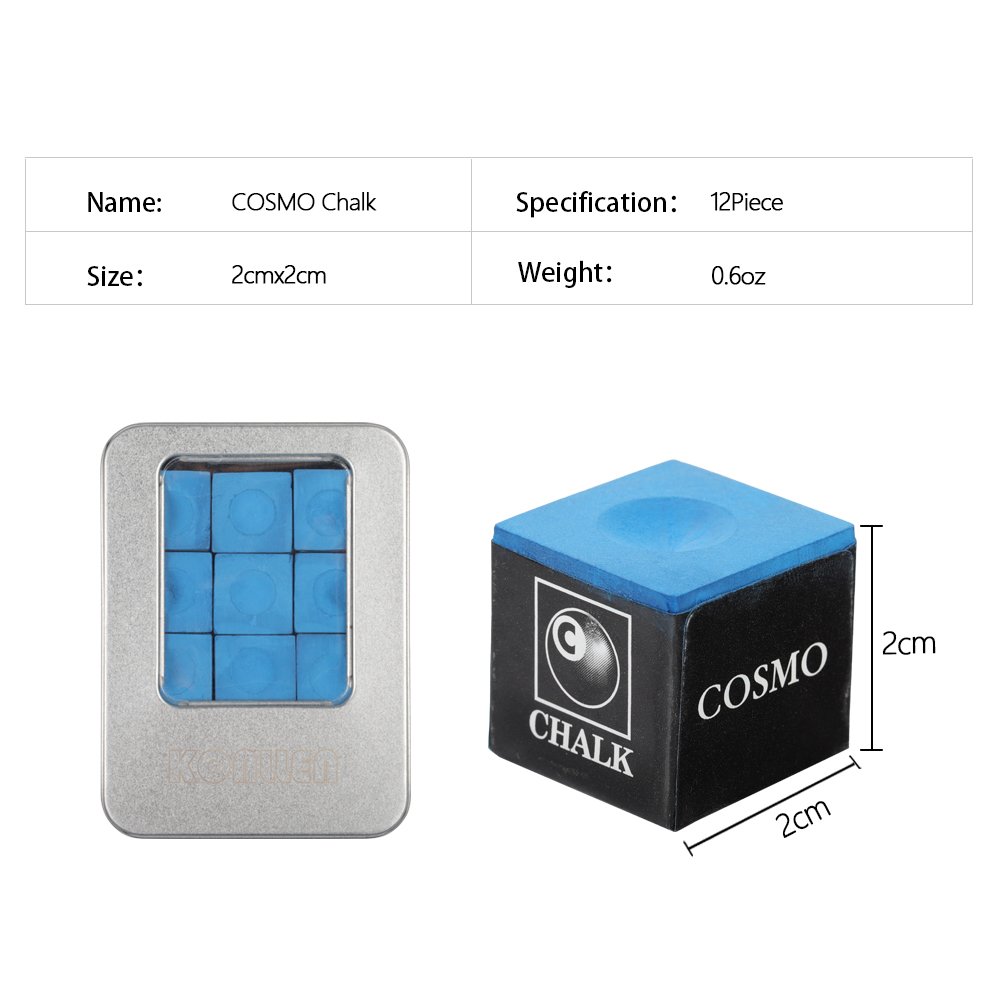 COSMO Original Japan Billiard Chalks Blue Oil Pool Chalks Snooker Cue Chalks Professional Non-stick Accessories