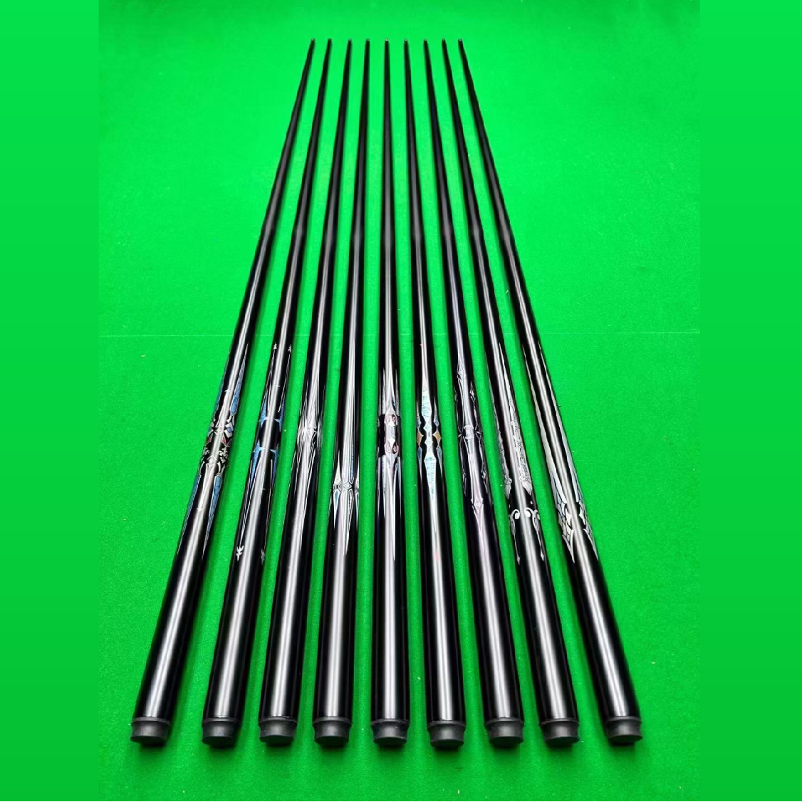 Factory Outlet Different Designs 1-piece Single Pool Cue Carbon Fiber Billiard Cue Sticks 10mm Snooker Cue Stick