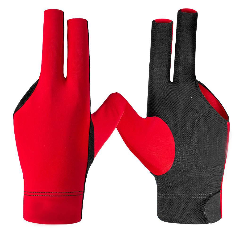 Custom Billiards 3 Fingers Show Snooker Gloves Accept OEM Customized Kh-5705 Khirad Sports Lycra Customs Logo Triangle 50 Pair