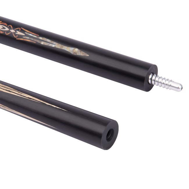 SK-052 Snooker Cue Stick with Maple and Ebony Butt Sleeves Stainless Steel Joint for Pool and Break Cues