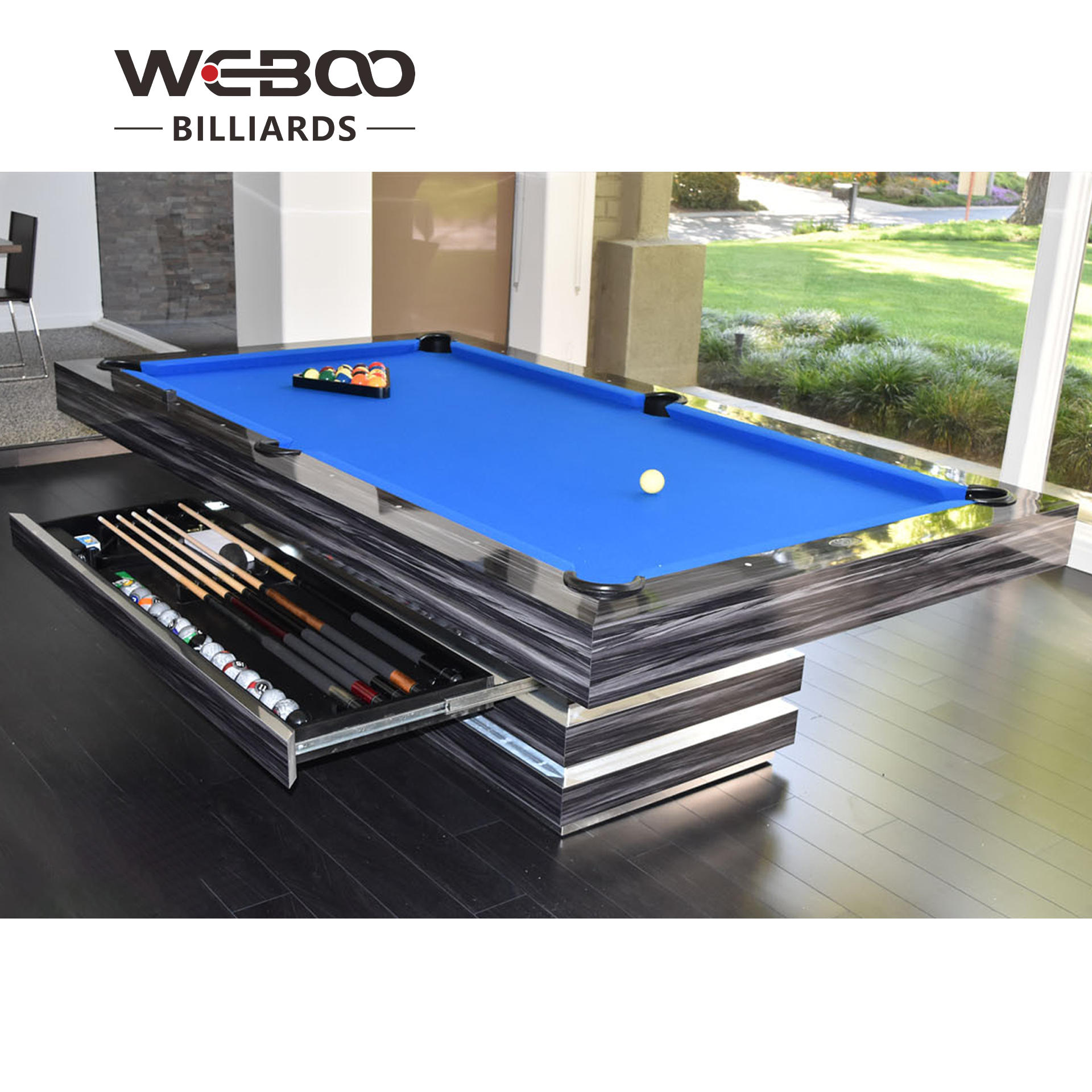 Weboo Manufacture Blue Salt Stone Maxima Billiard Table Pool Table 4ft 8 Ball Pool Snooker And Billiard Tables