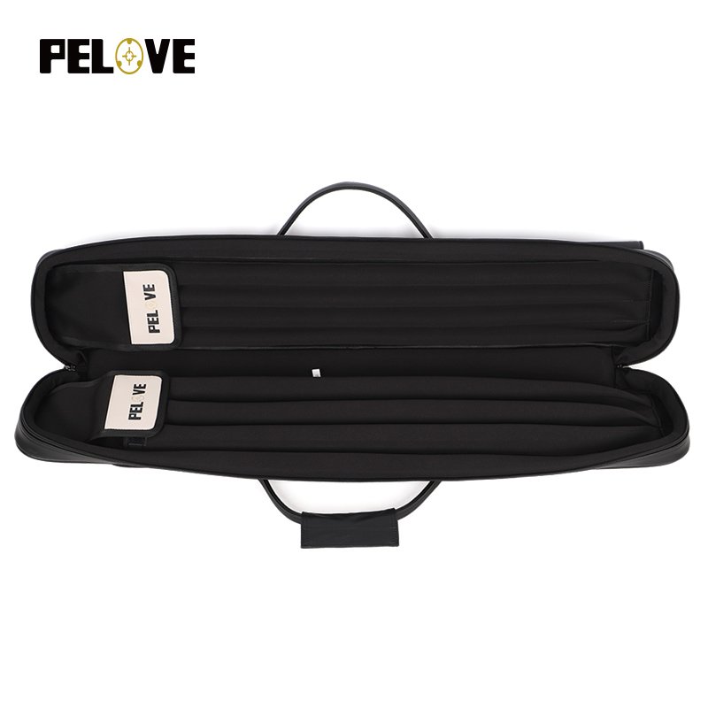customize logo PU Leather 3x4 pool cue case stick case High Capacity Billiard Cue Case with double shoulder strap