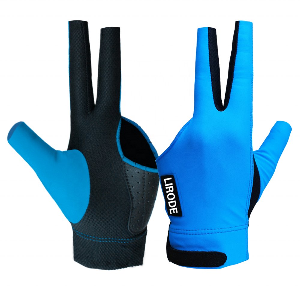 Personalized Breathable 3 Finger Snooker Gloves Pro Left Hand Lightweight Pool Cue Billiard Gloves For Professional Table Player