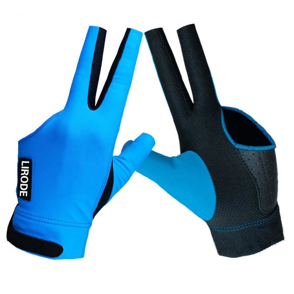 Personalized Breathable 3 Finger Snooker Gloves Pro Left Hand Lightweight Pool Cue Billiard Gloves For Professional Table Player