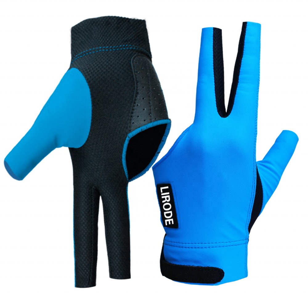 Personalized Breathable 3 Finger Snooker Gloves Pro Left Hand Lightweight Pool Cue Billiard Gloves For Professional Table Player
