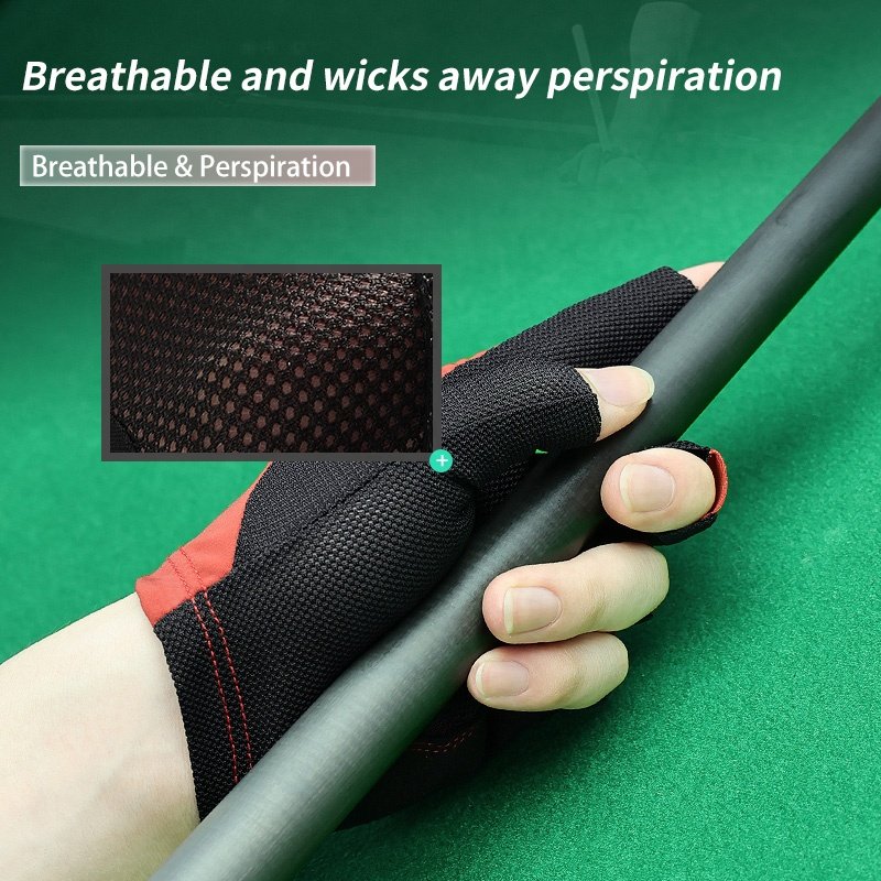 GOLOVEJOY XG82 Quality Customized Breathable Non-slip 3 Finger Billiard Cue Gloves Resistant Pool Snooker Pool Gloves Supplier