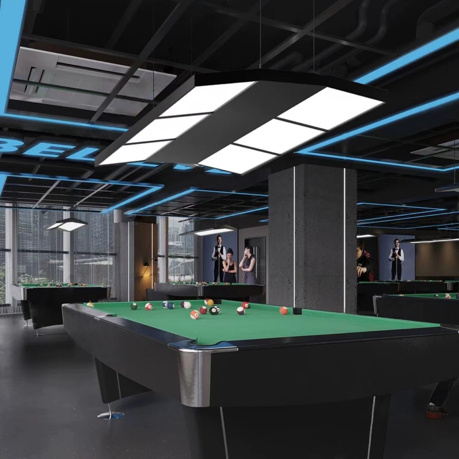 LED lights for billiard room without screen flashing lights professional snooker billiard lights anti-glare lamp