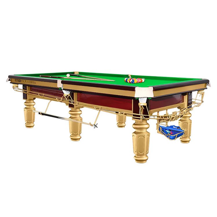 English Pool Table Set Snooker Table Premium wooden and stone billiards Table with Snooker balls and cues
