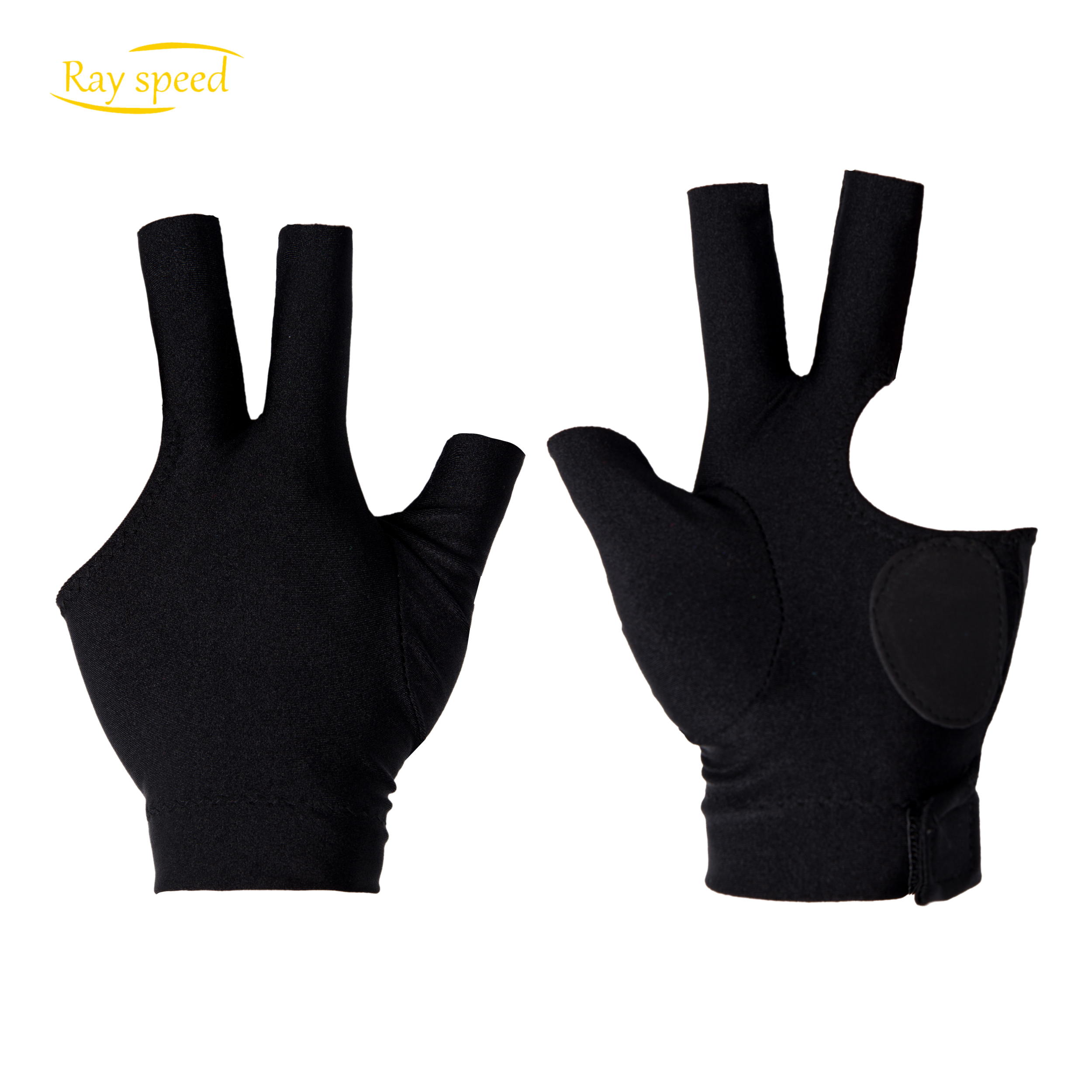Rayspeed Billiard Pool Gloves For Left Hand 3 Finger, Splicing Process, Red Snooker Cue Sport Glove Popular Size For Men & Women