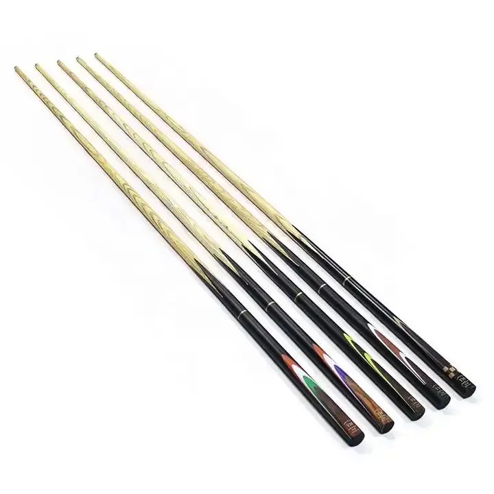 Economical factory directly billiard snooker cue with ash wood shaft,10mm cue tip,145cm,510-592g