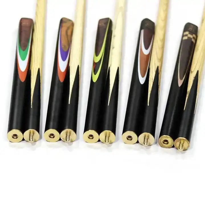 Economical factory directly billiard snooker cue with ash wood shaft,10mm cue tip,145cm,510-592g