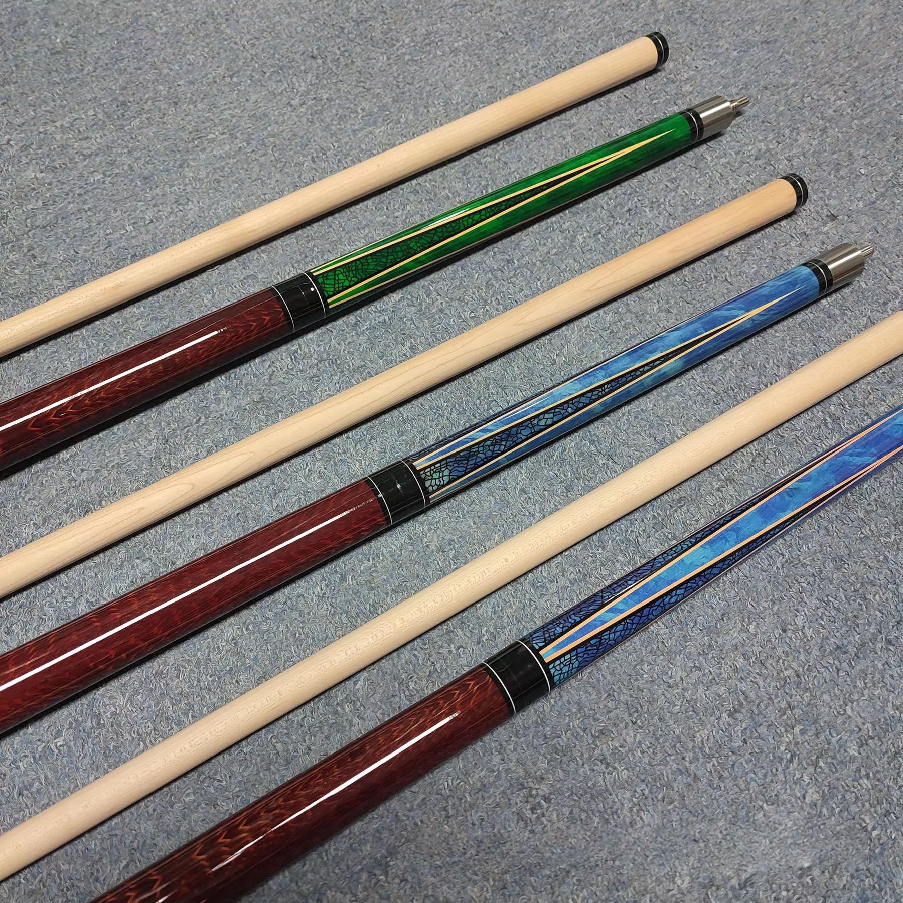 TQG-146 All-In-One American Open Cue Pool Snooker 14mm Short Jump Bar Handmade Butto Cocobolo Economical Three-Section Design