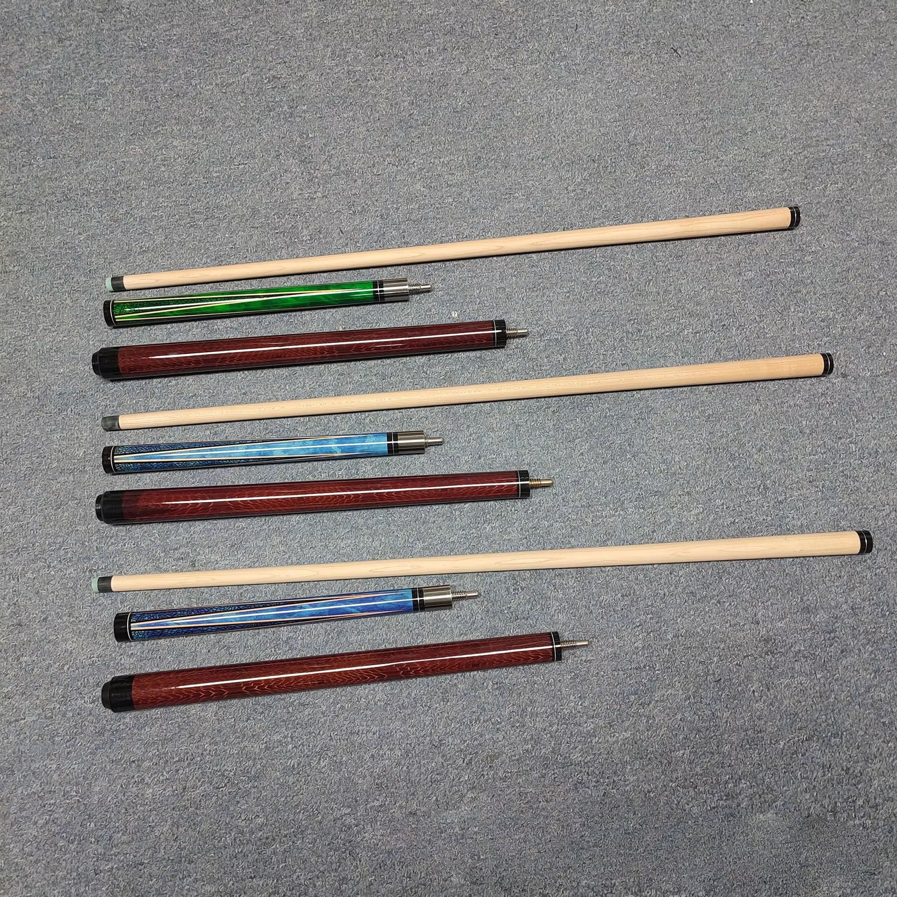 TQG-146 All-In-One American Open Cue Pool Snooker 14mm Short Jump Bar Handmade Butto Cocobolo Economical Three-Section Design
