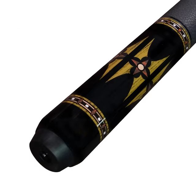 TQG-80 Pool Cue with P-D02 Shaft Canadian Hard Maple Black Lychee Grain Leather Wrap Steel Joint Ebony Butt Sleeve 