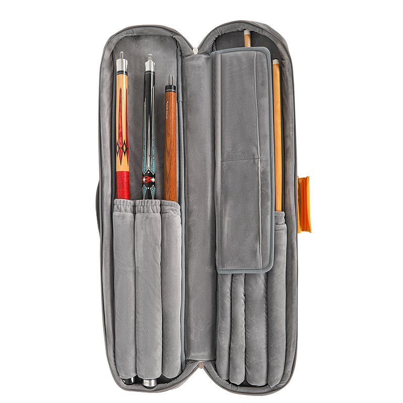 High Quality Waterproof Custom Oxford Cloth Snooker & Billiard Cue Case Sturdy 3 Butts 4 Shafts 7 Holes Cue Case