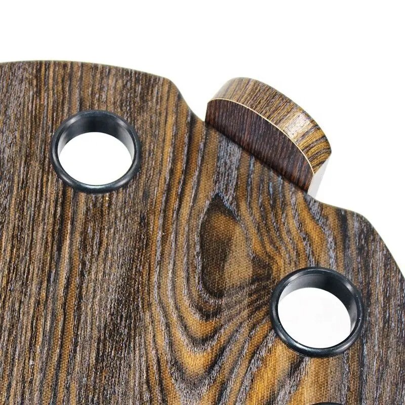 Round Shape 9 Holes Wooden Billiard Pool Snooker Cue Rack Standing Holder