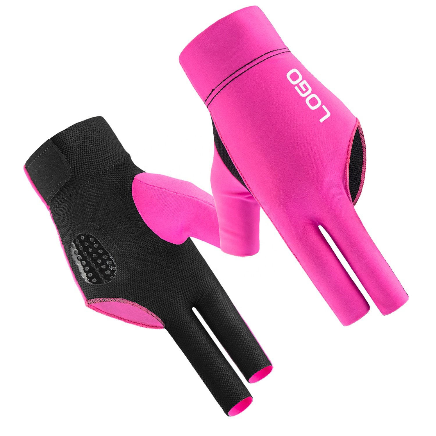 Customized High Quality Microfiber Fabric Snooker Cue Gloves Wrinkle Resistant Comfortable Unisex Billiards Gloves