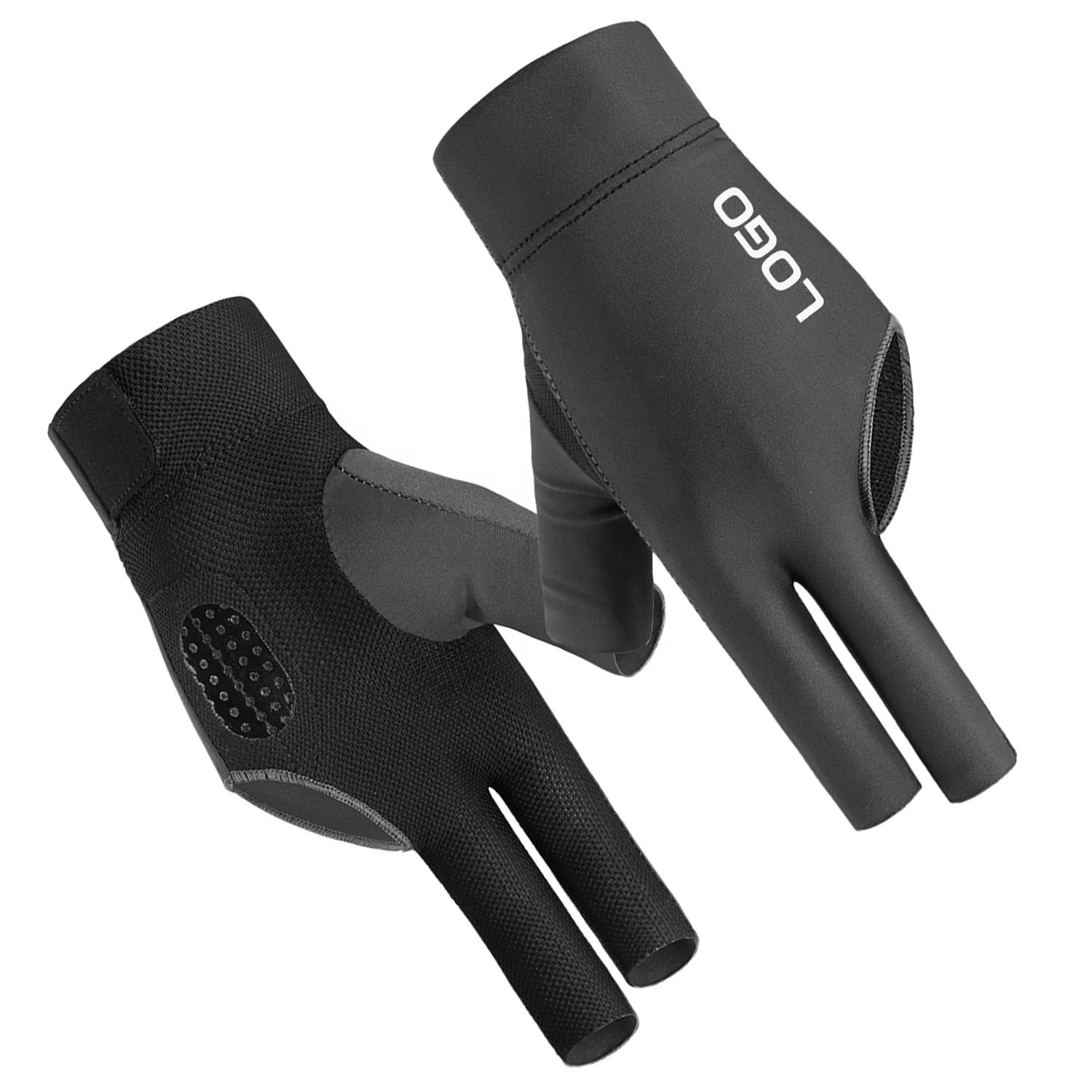 Customized High Quality Microfiber Fabric Snooker Cue Gloves Wrinkle Resistant Comfortable Unisex Billiards Gloves