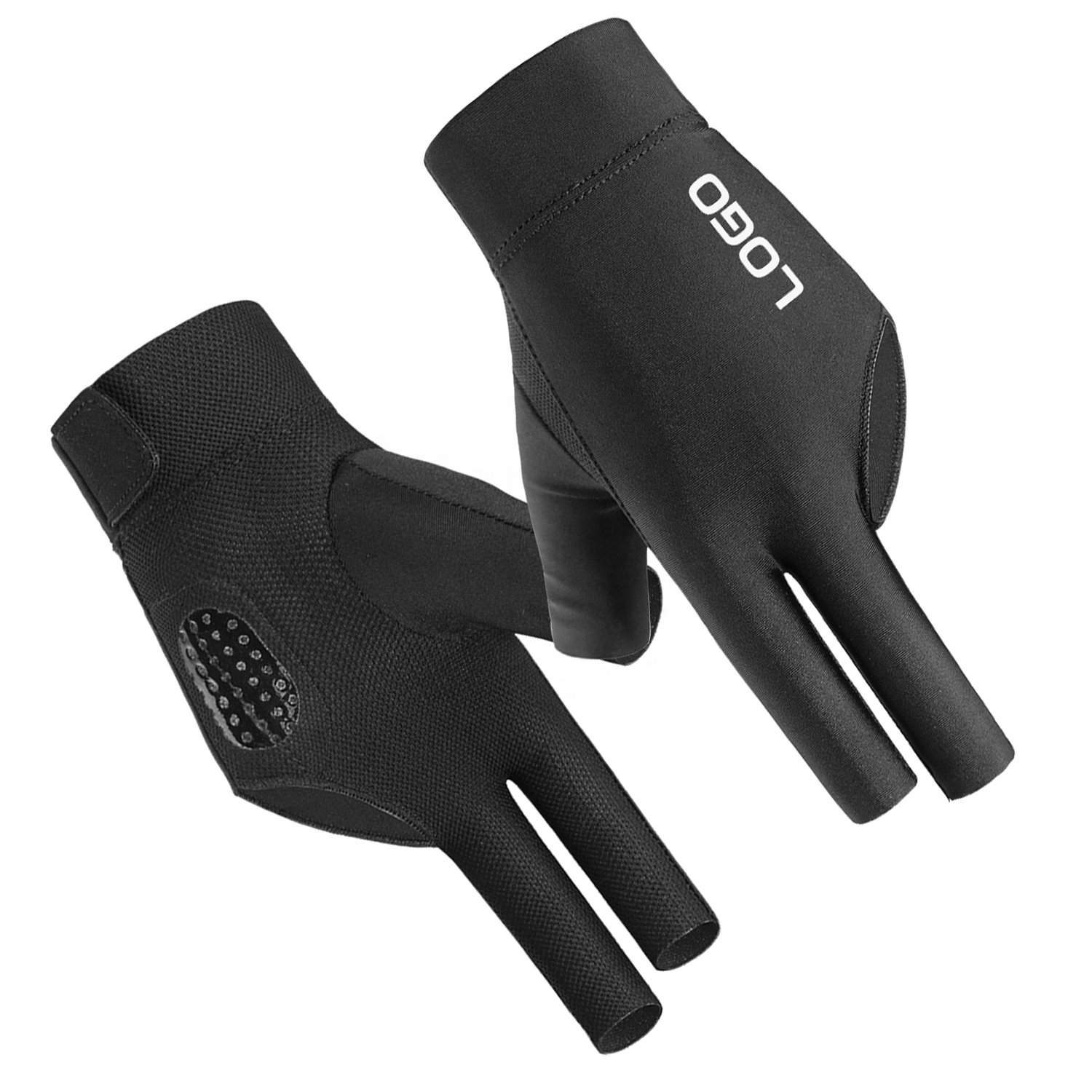 Customized High Quality Microfiber Fabric Snooker Cue Gloves Wrinkle Resistant Comfortable Unisex Billiards Gloves