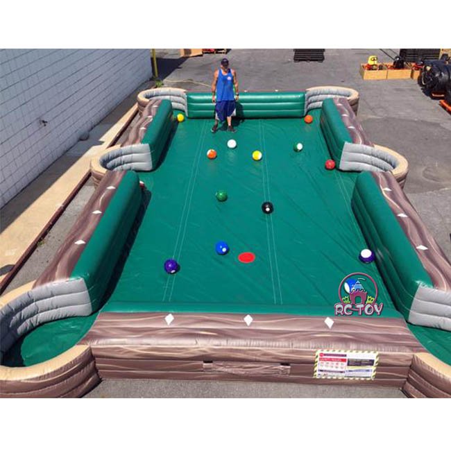 Sport shooting games inflatable human pool table snooker ball game inflatable human billiards table