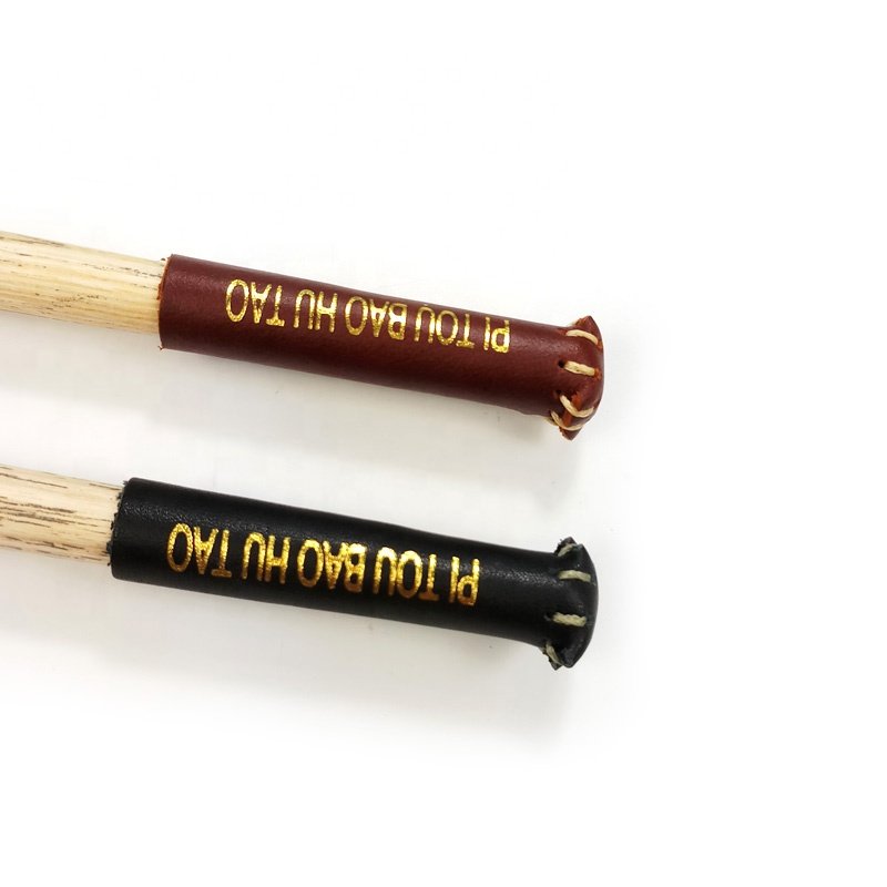 xmlivet black/brown leather Snooker cue tip protectors High quality leather Pool tip protectors 9-10mm cues