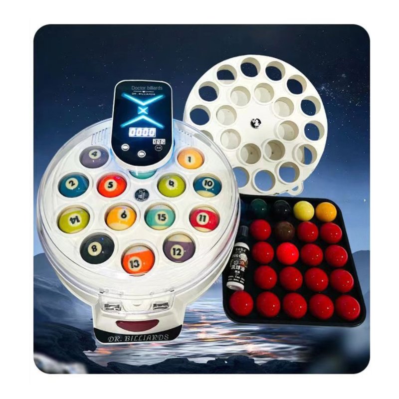 Bulletproof Deluxe Ballistic High Speed Pool Billiard Ball Polishing Cleaning Machine 16 Balls Automatic Digital Timer Touch Scr