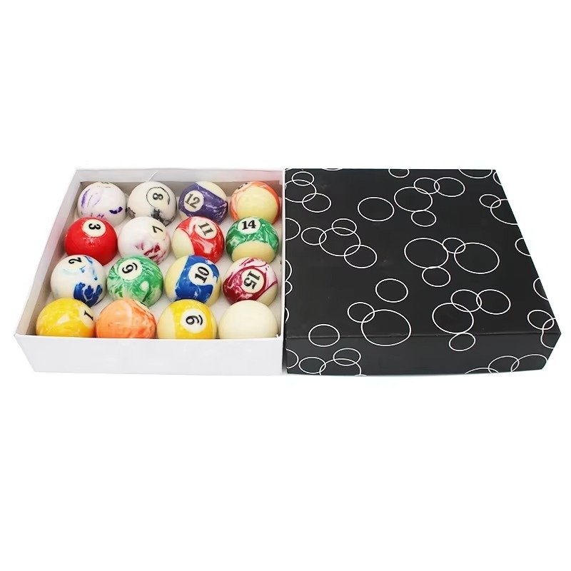 High Quality 2-1/4\" Marbled Snooker Pool Balls Set of 16PCS Resin Cue Ball Boxed Great Price!