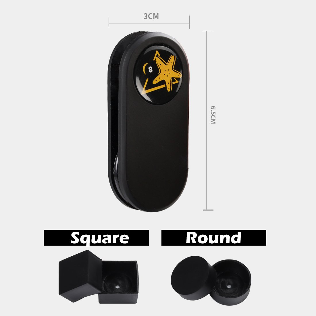 CRICAL Magnetic Billiard Chalk Holder Billiard Chalk Case Table Round Quadrilater Belt Clip for Chalk Pool Snooker Accessories
