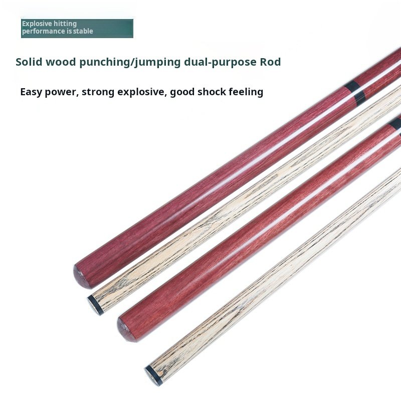 High quality billiards Chinese style open rod punch jump rod American ash wood split big head billiard rod