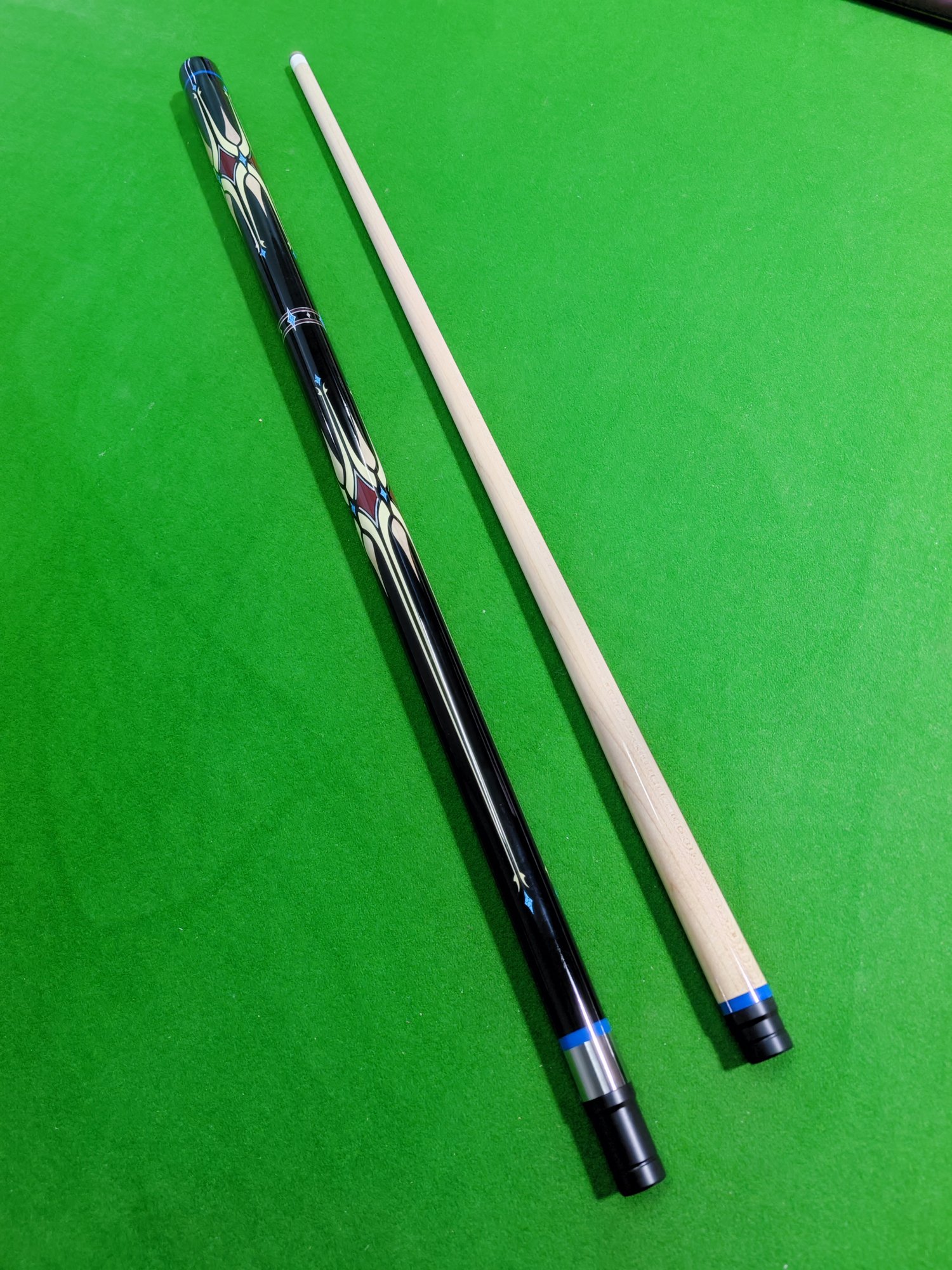 TQG-02Handmade Pool Cue Stick Made China Unilock Shaft Tip Easy to Repair Stainless Steel Joint Carbon Maple Butt Sleeve Snooker