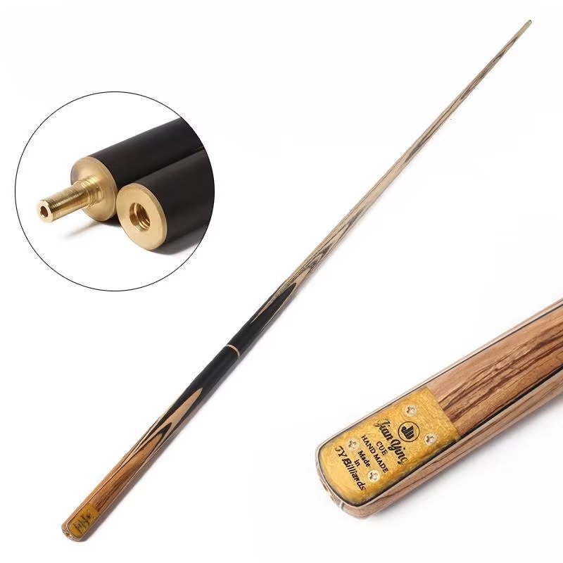 TQG-121 Custom Logo Carbon Billiard Snooker Cue Stick 3/4 Jointed Ash with Stainless Steel & Maple Butt Sleeve Factory Direct