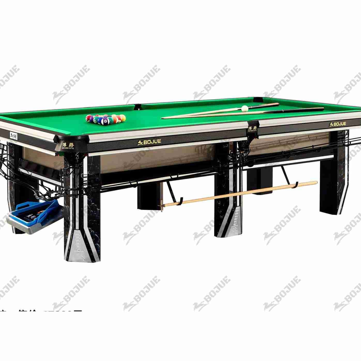 Professional-Grade Versatile Billiard Table High Quality Chinese 8 Ball Accessories with Slate Cushions and Wood Legs for Sports