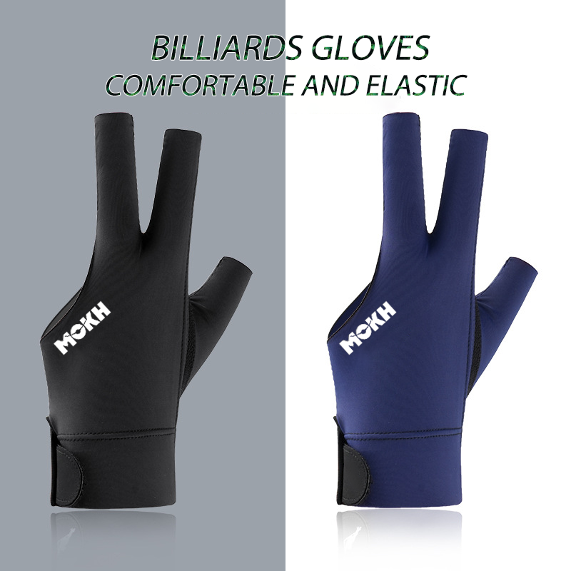 Manufacturers Wholesale Anti-wear 3 Finger Billiards Gloves Pool Cue Gloves Snooker Cue Gloves Left-handed and right-handed