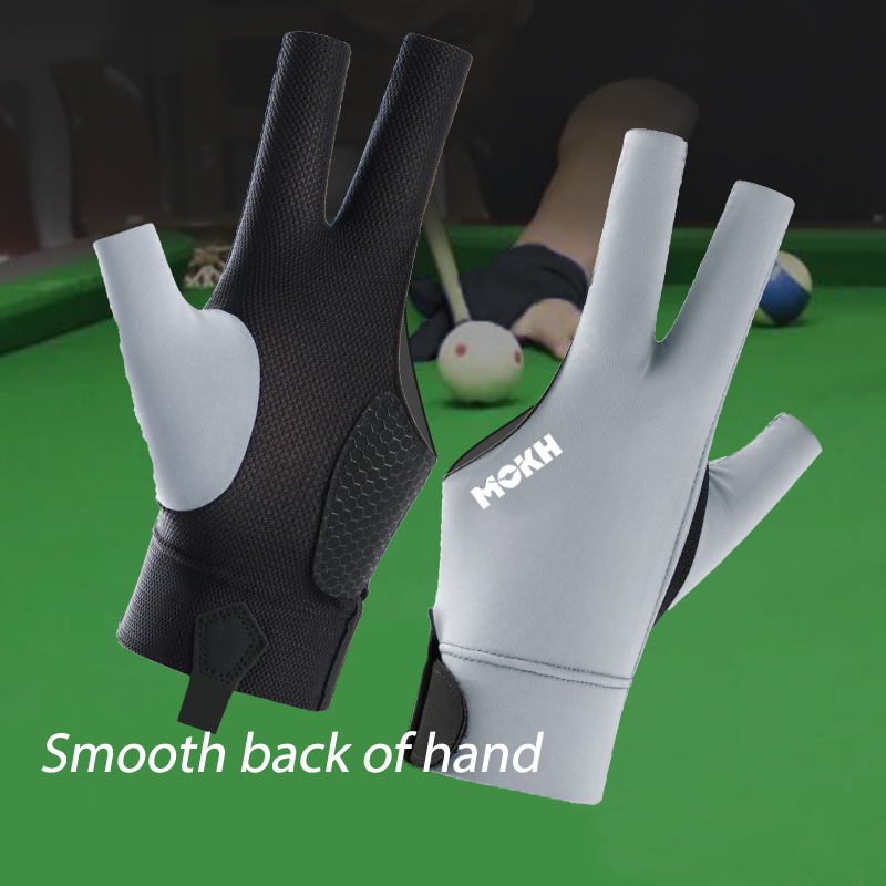 Manufacturers Wholesale Anti-wear 3 Finger Billiards Gloves Pool Cue Gloves Snooker Cue Gloves Left-handed and right-handed