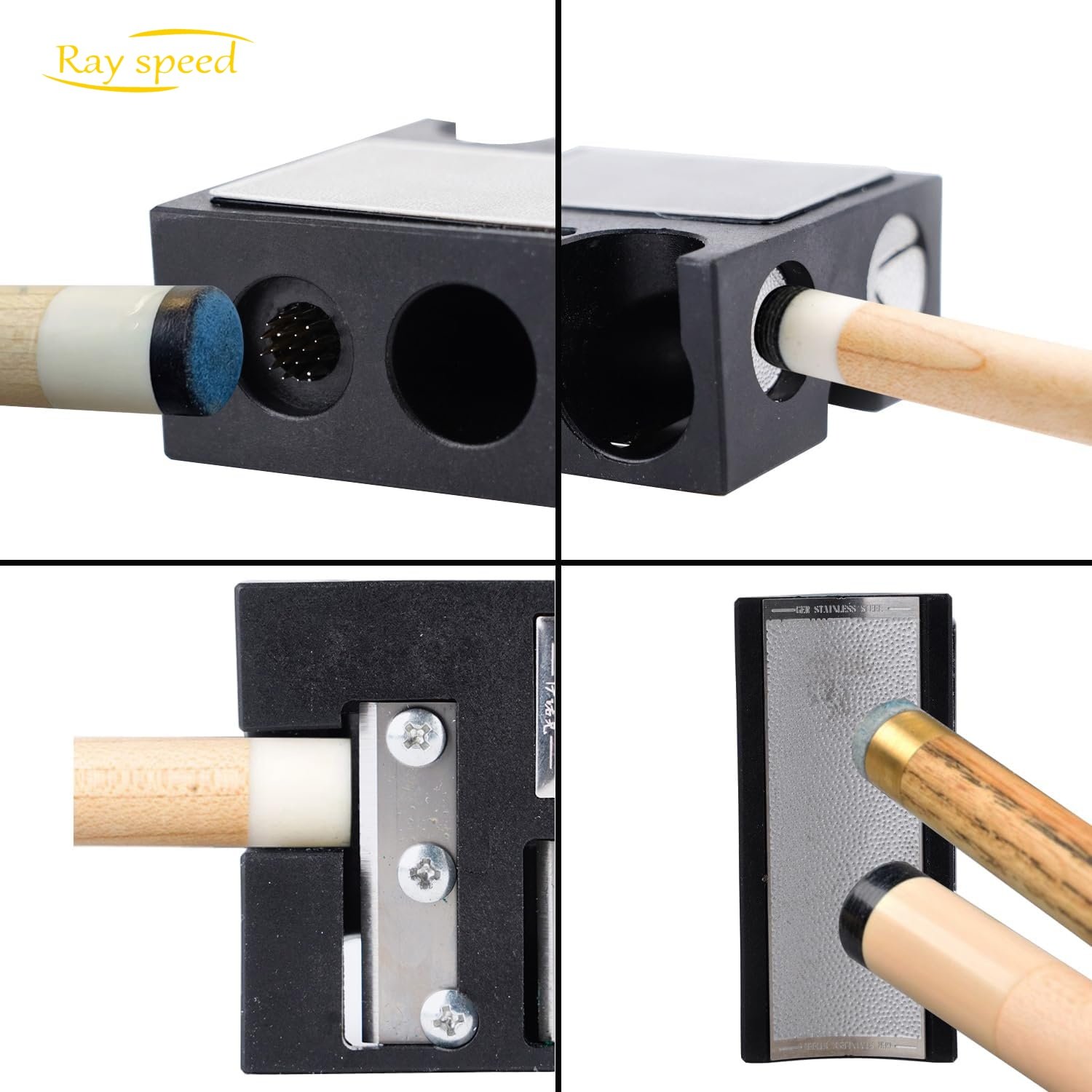 Rayspeed Wholesale High Quality 8 in 1 Multi Function Billiard Sticks Tip Repair Tool Pool Cue Snooker Tips Shaper Burnisher