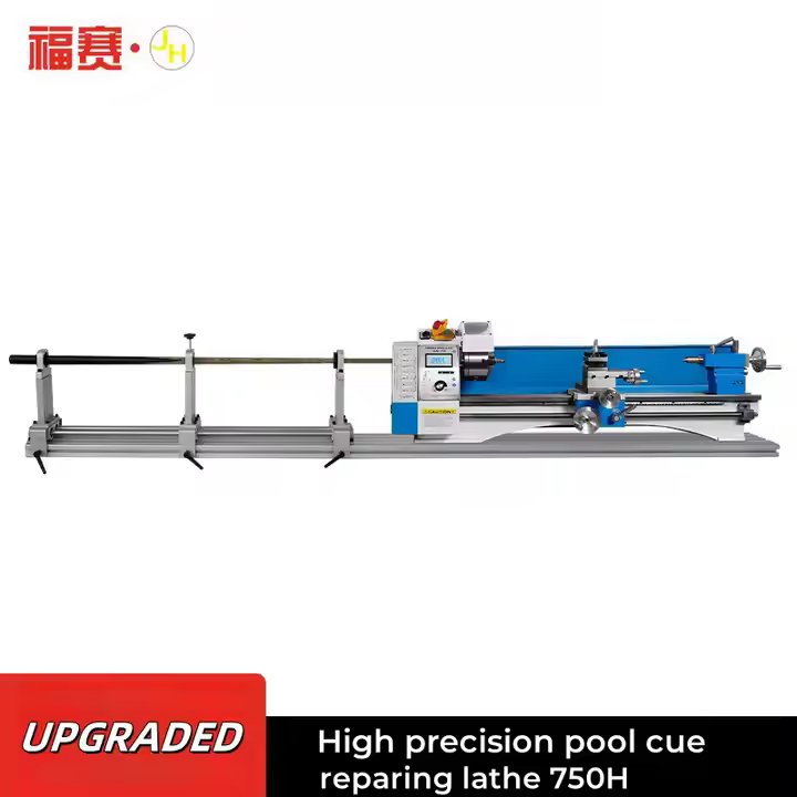FS-750H Variable Speed Upgraded Billiard Cue Snooker & Pool Cue Repairing Lathe Machine With Shift Rail Machine