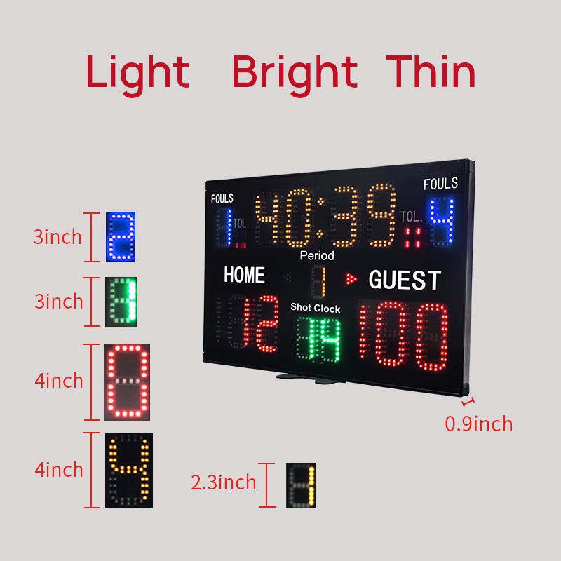 GX Multisport LED Digital Scoreboard Various Modes Multifunction LED Tabletop Electronic Scoreboard for Basketball Volleyball