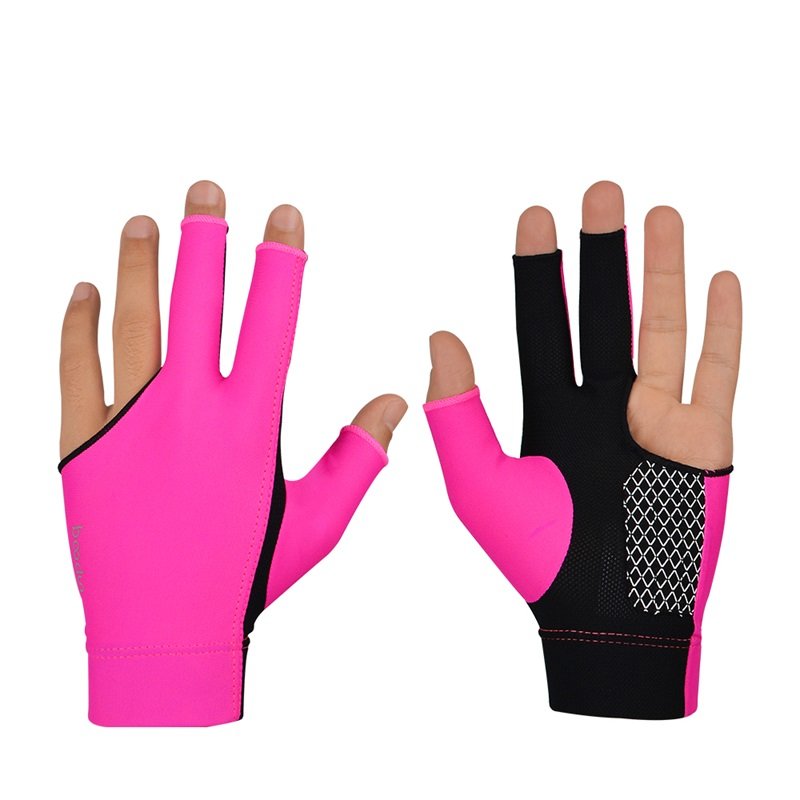 HBG 1076 High Quality Billiards Gloves Breathable and Non Slip Three Finger Snookers Gloves unisex