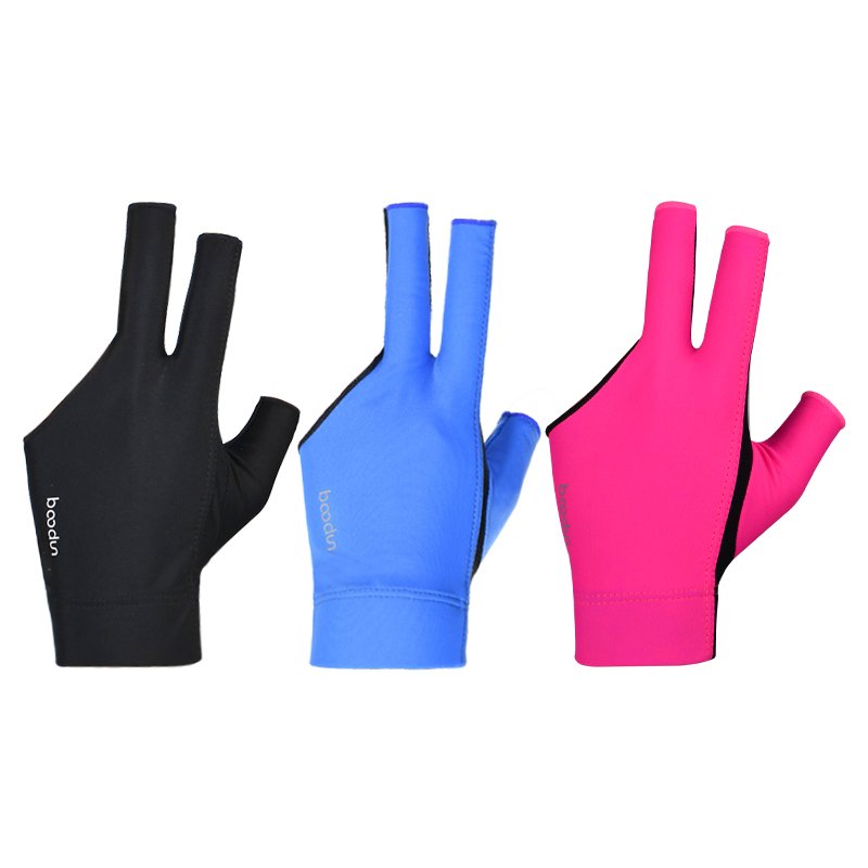 HBG 1076 High Quality Billiards Gloves Breathable and Non Slip Three Finger Snookers Gloves unisex