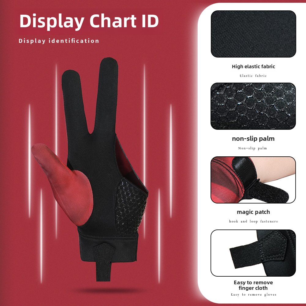 Wholesale Cheap Price Billiard Gloves Billiards Pool Cue Gloves Open 3 Finger Shooter Snooker Gloves For Left Right Hand