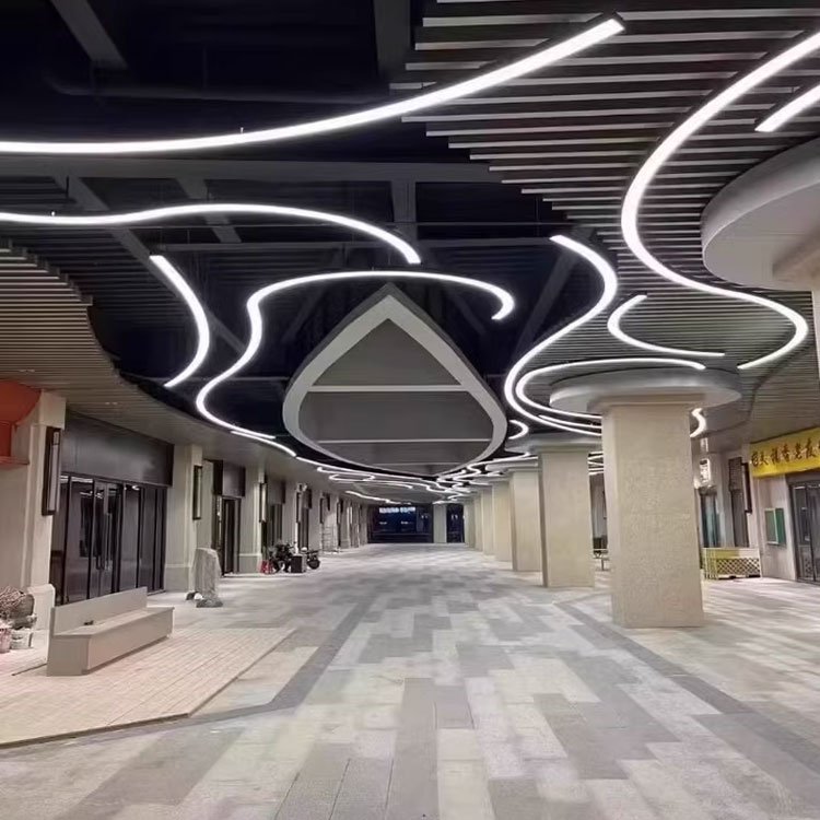 Rectangular Shaped Led Linear Light Led Pendant Lights Modern Aluminum Office Hanging Lamp 4ft 20Watt Led Light