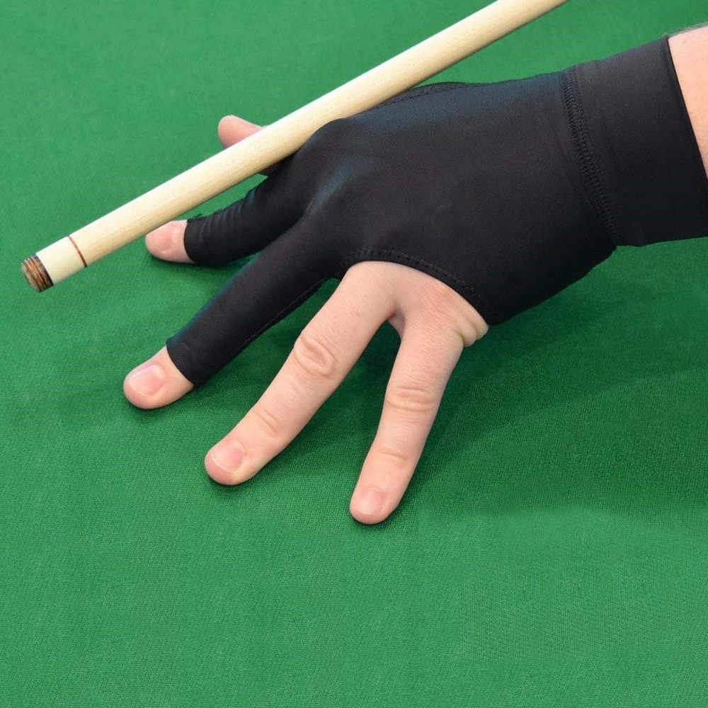 high quality spandex Nylon 3 Fingers Billiards glove Pool Table Lycra Snooker Gloves