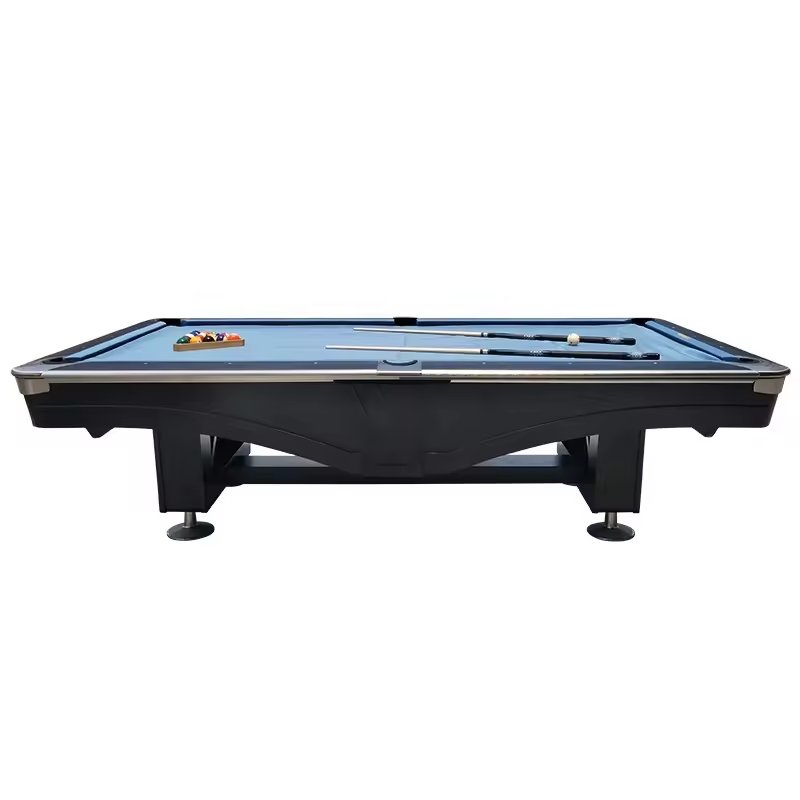 Modern luxury custom design high quality American nine ball pool table solid wood legs and oak railings net pockets